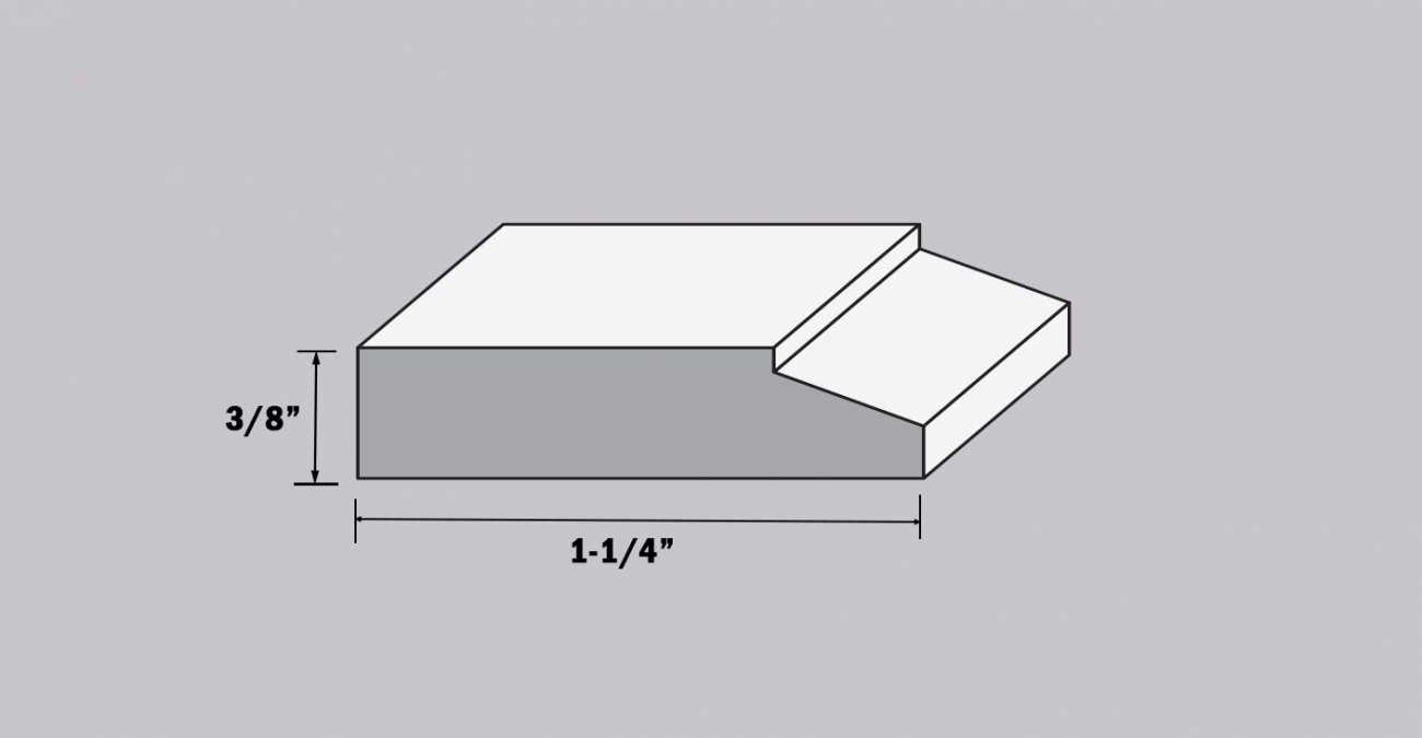 Bevel Step Shoebase trim moulding shoe base